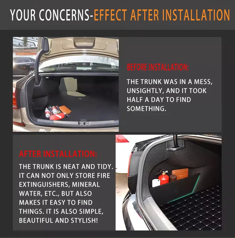 Car Accessories For Chevrolet Malibu 2013~2015 2014 Trunk Storage Partition Multifunction Storage Auto Interior Parts Organizer