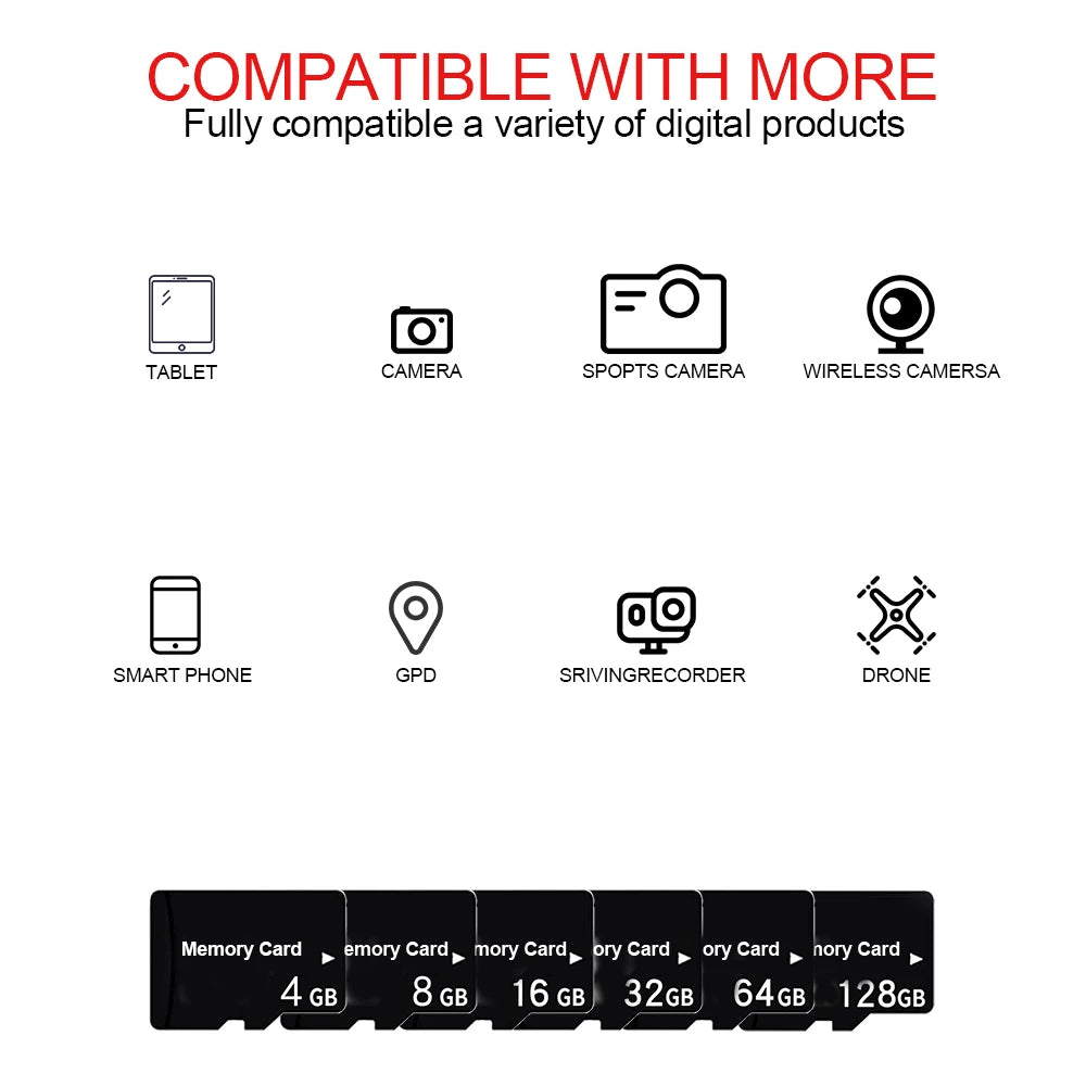 10 pcs/lot Mini SD Card 4GB 8GB 16GB 32GB 64GB 128GB Memory Card C10 TF Card Mini TF Card minisd flash card free logo for gifts