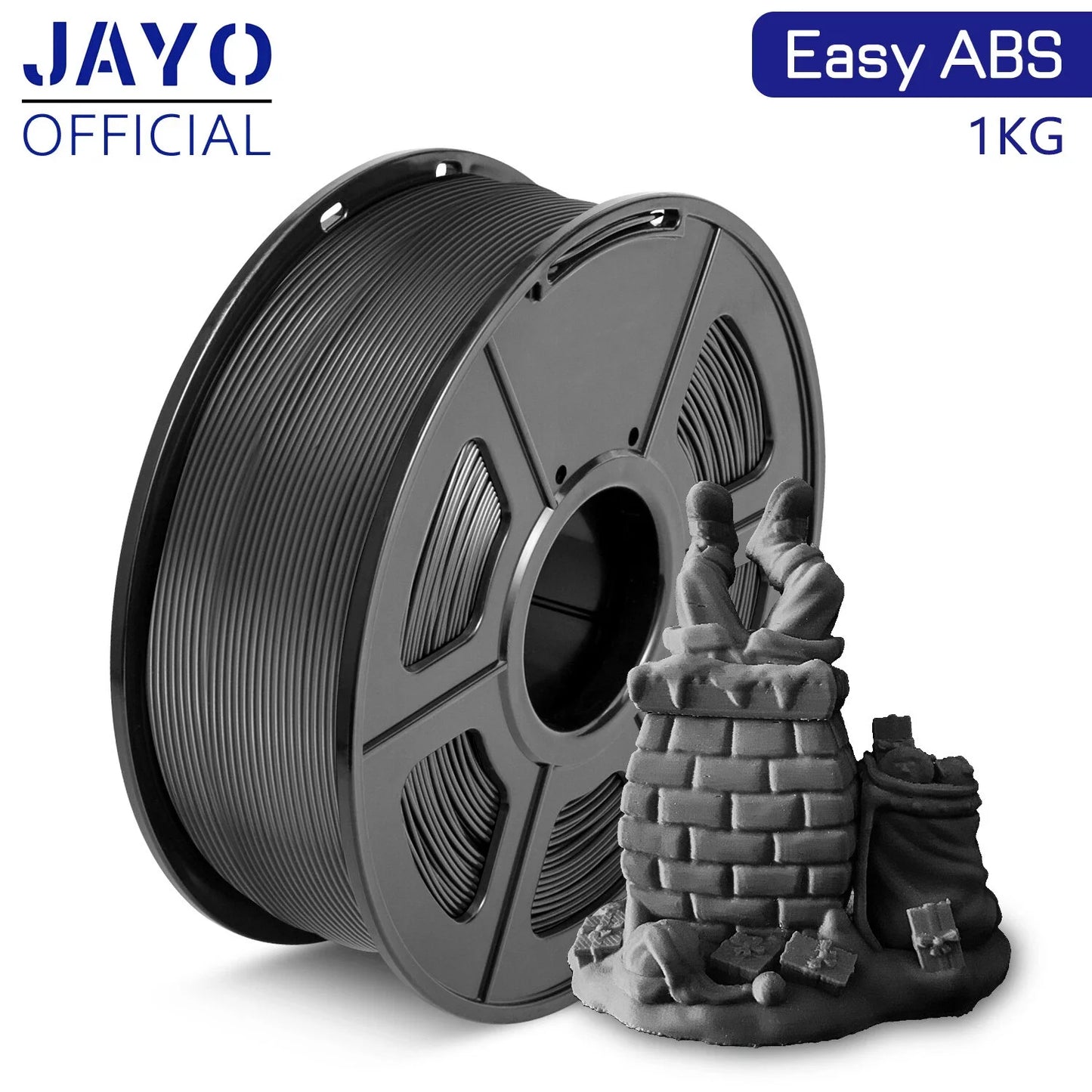 JAYO Easy ABS 3D Printer Filament 1.75mm 1KG ABS 3D Filament Fit Most FDM 3D Printers Excellent Toughness 3D Printing Materials