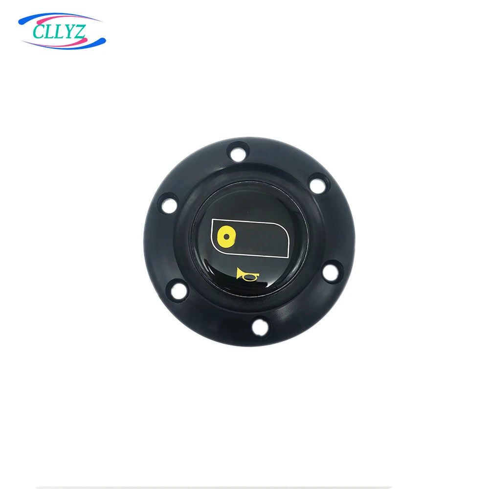 CLLYZ Sports Steering Wheel Horn Button Universal Aluminum Alloy + ABS Racing Style Hornbutton Cover Multi-Style JDW