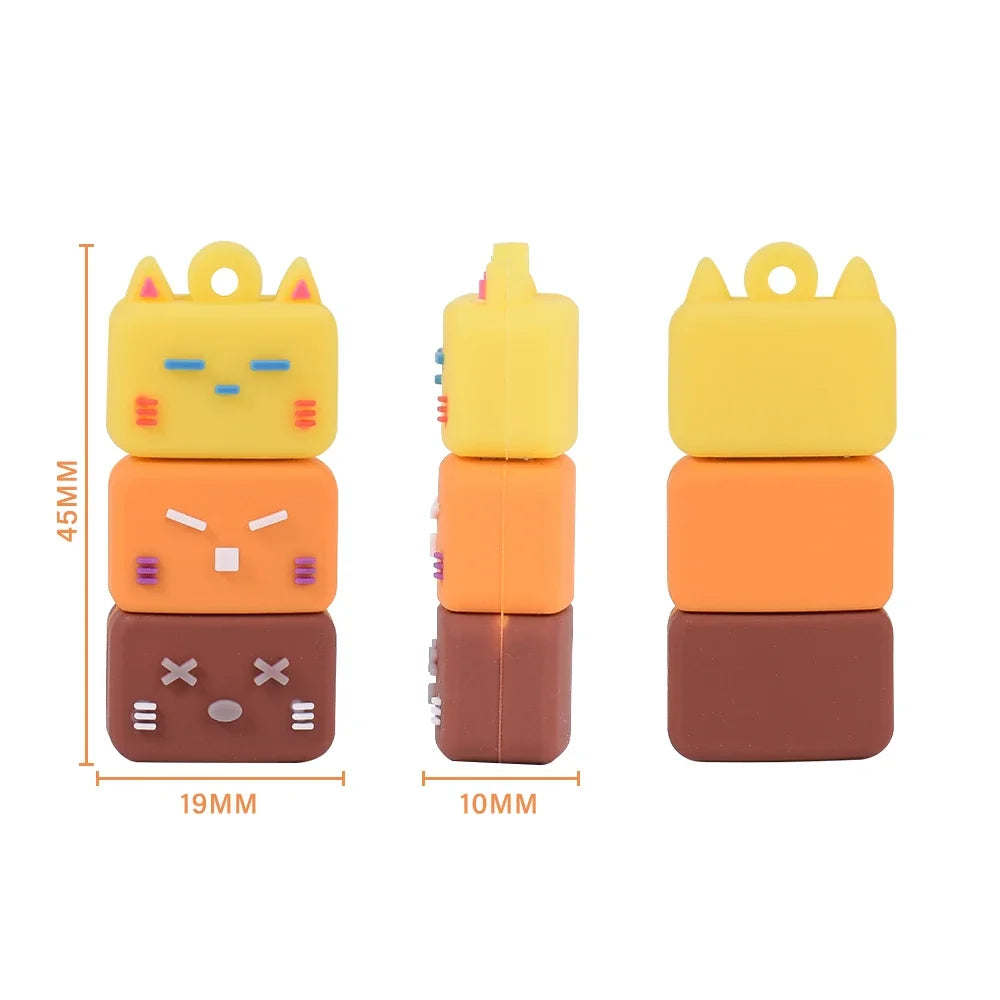 JASTER USB Flash Drive 64GB Cute Cartoon Coffee Cup Music Doll Pen Drive Owl Camera Free Keychain Creative Gift Memory Stick
