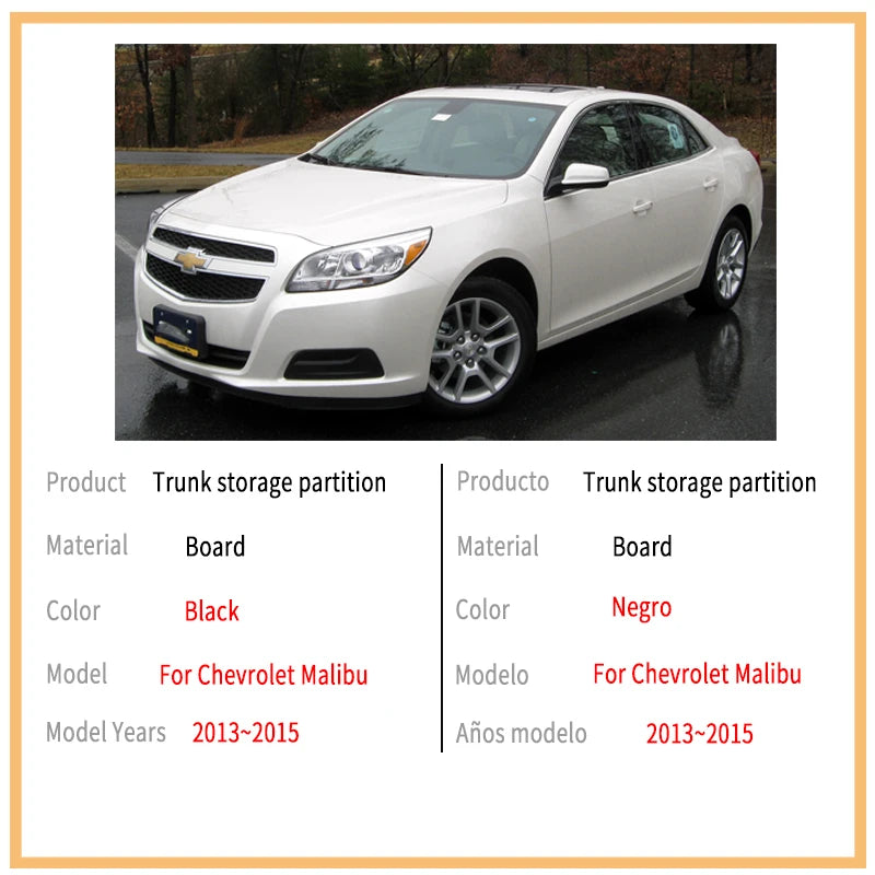 Car Accessories For Chevrolet Malibu 2013~2015 2014 Trunk Storage Partition Multifunction Storage Auto Interior Parts Organizer
