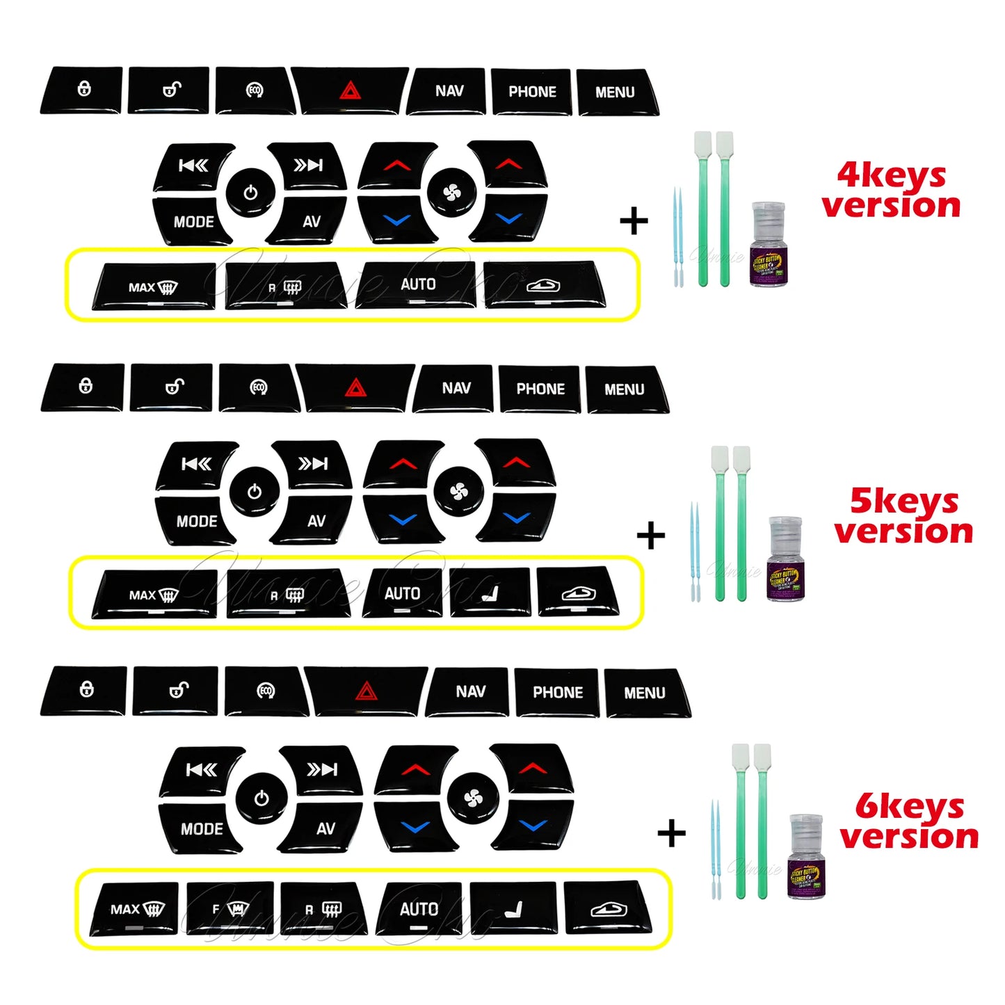 For Jaguar XF Button Covers Black For Jaguar XF X250 Car Parts Accessories Interior Decoration 2012 2013 2014 2015 Heater Switch