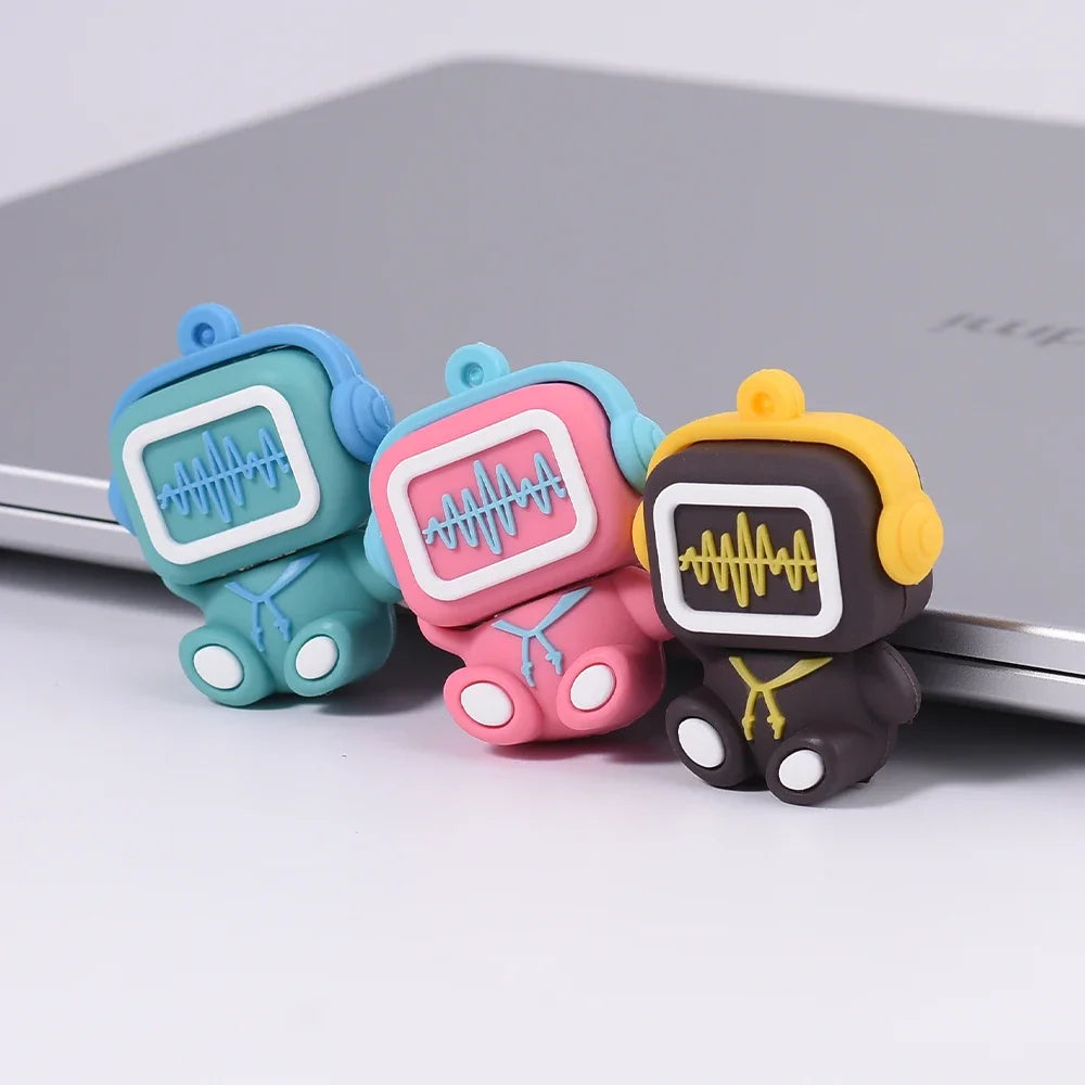 JASTER USB Flash Drive 64GB Cute Cartoon Coffee Cup Music Doll Pen Drive Owl Camera Free Keychain Creative Gift Memory Stick