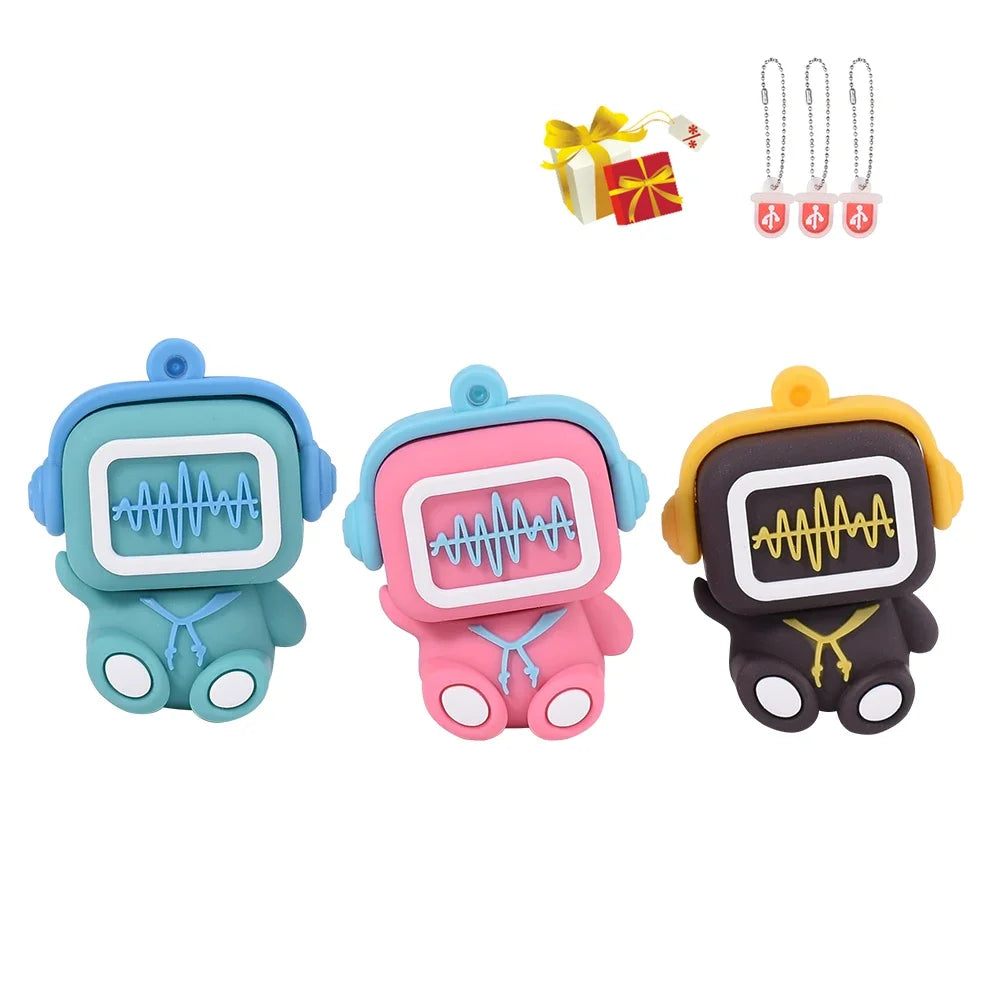 JASTER USB Flash Drive 64GB Cute Cartoon Coffee Cup Music Doll Pen Drive Owl Camera Free Keychain Creative Gift Memory Stick