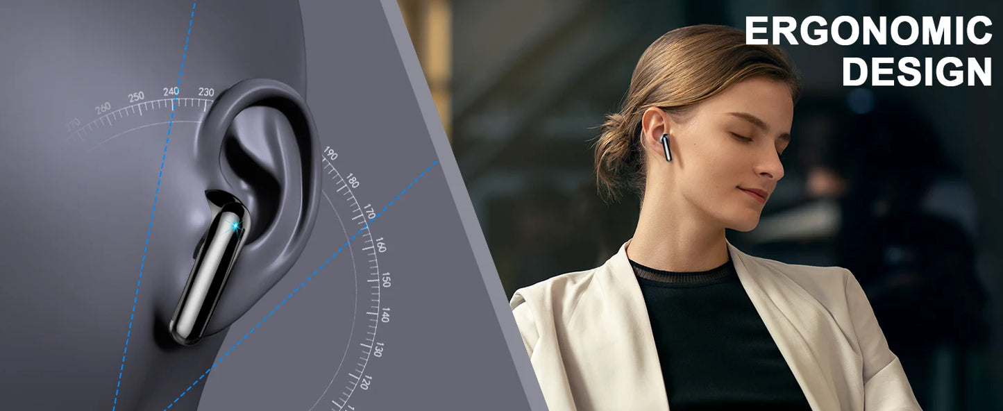 Wireless Earbuds, Bluetooth 5.3 Headphones in Ear with ENC Mic, 50H Playtime LED Display Wireless Earphones.