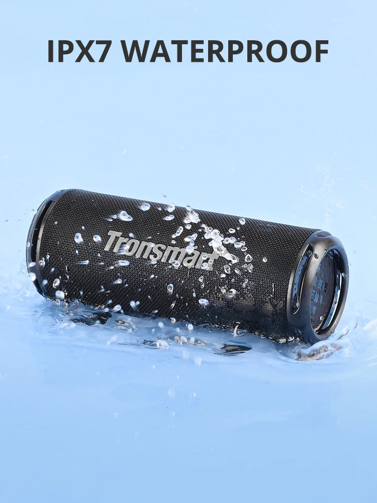 Tronsmart T7 Lite Bluetooth Speaker Enhanced Bass Portable Speaker with 24H Playtime, APP Control, IPX7 Waterproof for Camping