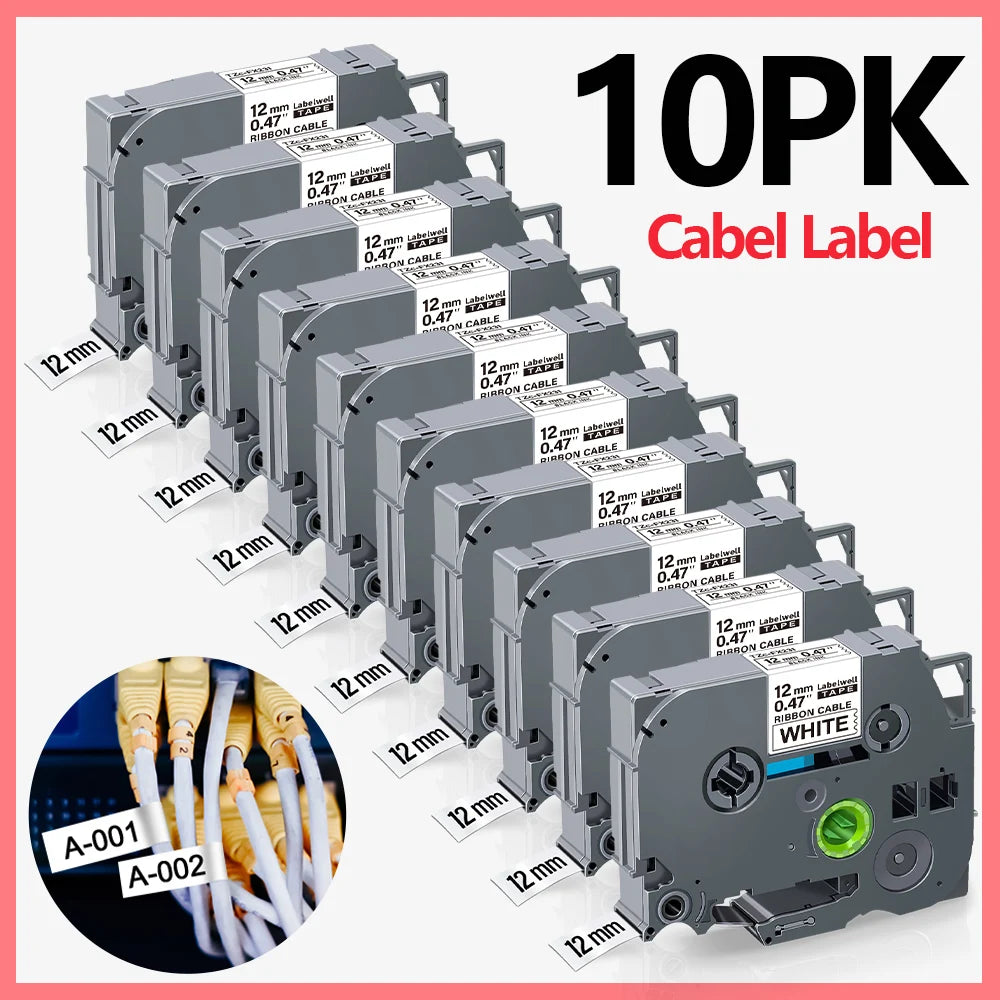 Wireless Label Printer PS100E Portable Auto Cutting Label Maker replace for Brother P-touch Label Machine DIY tze231 Label Tape