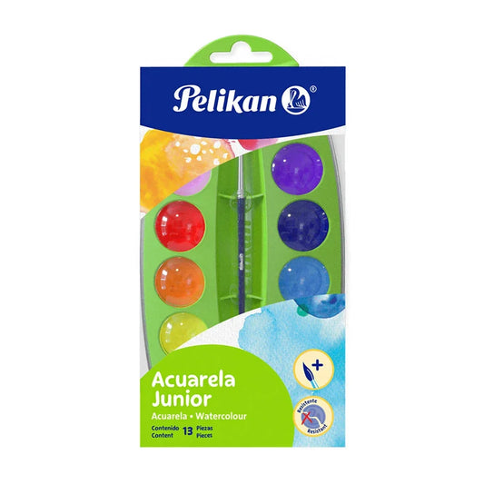 [GD] Pelikan Junior Watercolor + Brush, Intense Tones, Variety / 07501203