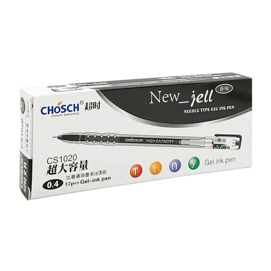 [GD] Box of 12 gel pens with a fine point of 0.4 in black / cs1020 / gel ink pen / chosch