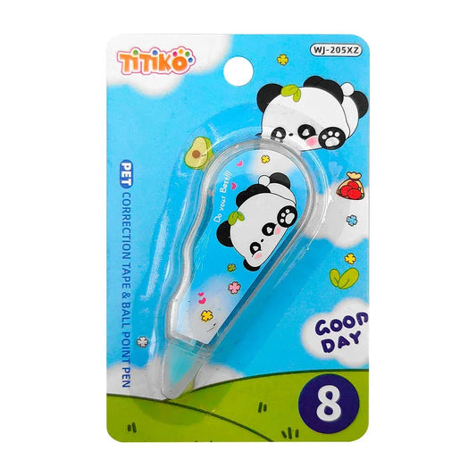 [GD] 1pc Kawaii Panda Print Small Plastic Writing Correction Tape, Variety of Uses / titiko / good