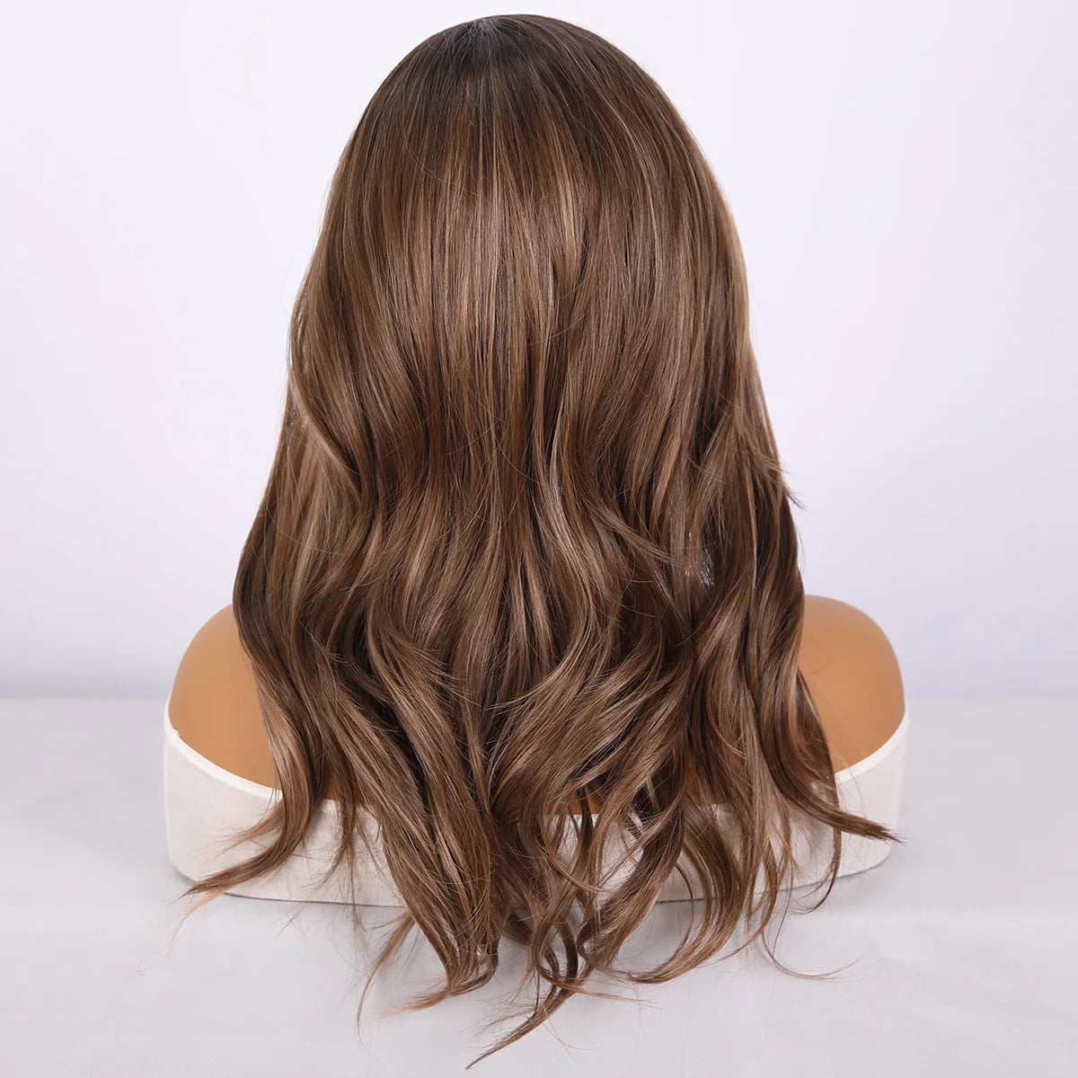 2025 Best-selling Fashion Fake 13*4 Synthetic Lace Front Brown Gradient Curly Wig Long Braided Wig SM9867