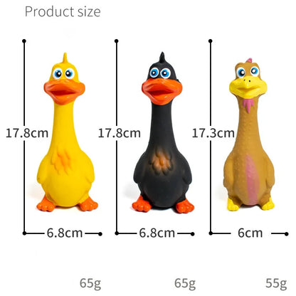 US LOCAL STOCK Hiphoppet 3pcs Hot Sale Latex Screaming Chicken Toys Eco Friendly TPR Pet Squeaky Dog Interactive Play Chew Toys