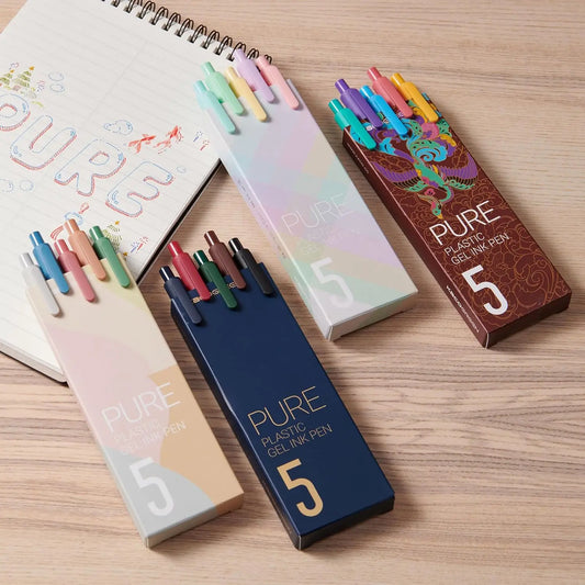 Kaco PURE 20-Piece Assorted Color Gel Pens 0.5 mm Fine Point Aesthetic Journaling Pens Cute Stationery for Office Supplies