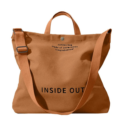 Canvas Tote Bag Colorful Shoulder Crossbody Bag Women'S Messenger Canvas Tote Bag