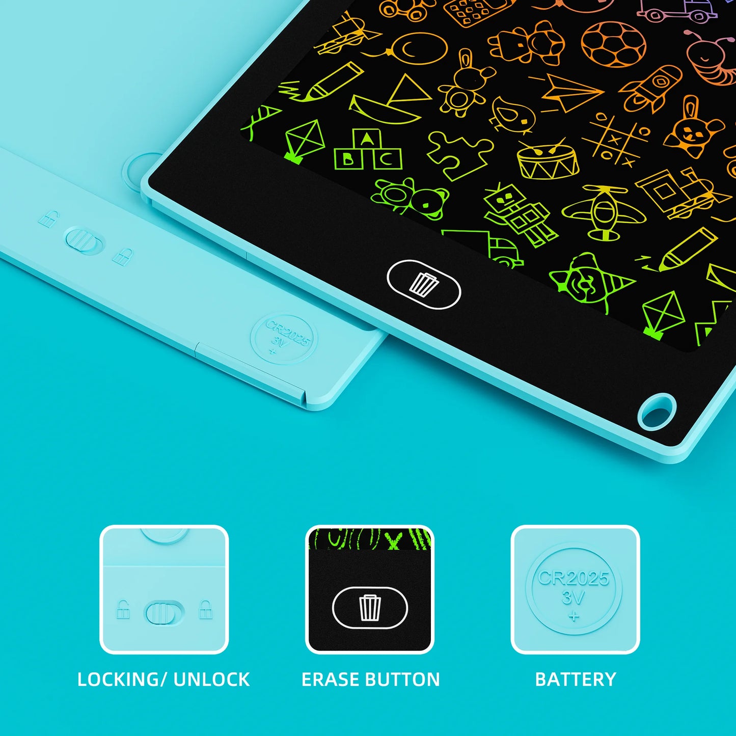 Low-price 8.5 Inch LCD Writing Board Erasable, Reusable and Portable Drawing Tablet with Color Screen Digital Memo Pads
