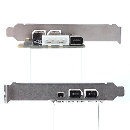 PCI-E 1X to 16X 1394 DV Video Capture Card with 6 Pin to 4 Pin Firewire Adapter 3 Ports Free Driver Desktop Computer Accessory