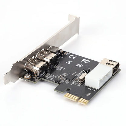 PCI-E 1X to 16X 1394 DV Video Capture Card with 6 Pin to 4 Pin Firewire Adapter 3 Ports Free Driver Desktop Computer Accessory