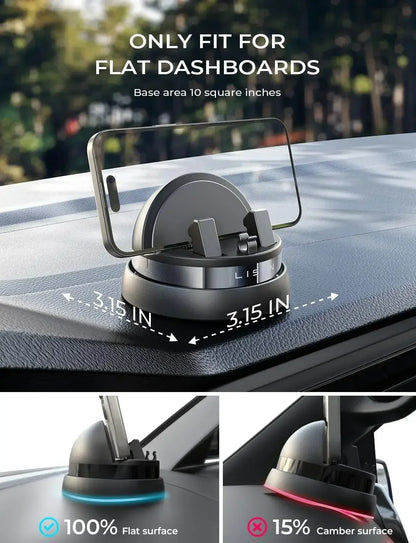 LISEN New Design 2024 360 Rotation Air Vent Phone Stand Folding Dashboard Mobile Phone Holder for Car