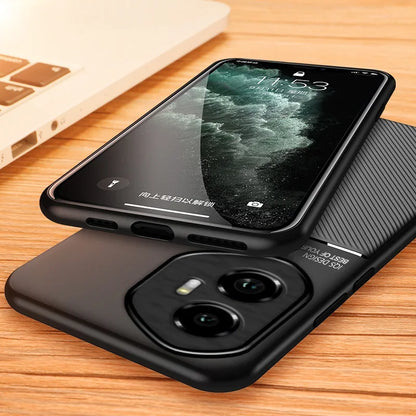 Car Magnetic Texture Phone Case For Honor 400 Pro Soft Silicone Shockproof Protective Back Cover For Huawei Honor 400 Lite