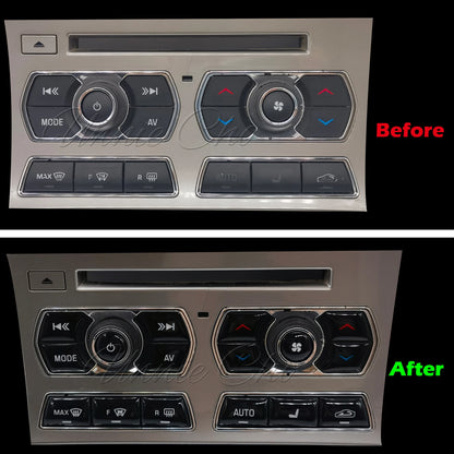 For Jaguar XF Button Covers Black For Jaguar XF X250 Car Parts Accessories Interior Decoration 2012 2013 2014 2015 Heater Switch