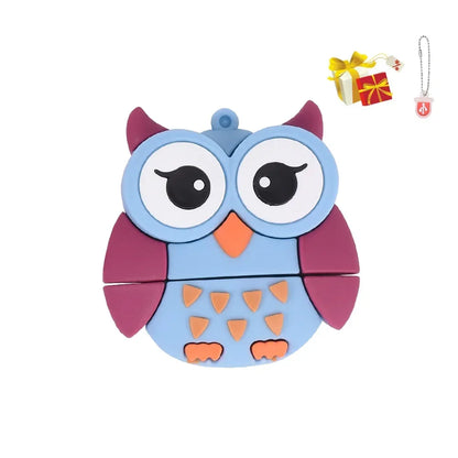 JASTER USB Flash Drive 64GB Cute Cartoon Coffee Cup Music Doll Pen Drive Owl Camera Free Keychain Creative Gift Memory Stick