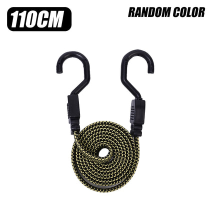 Elastic Bungees Cords with Hook Heavy Duty Luggage Bungee Strap Anti Slip Flat Elasticity Rope for Motorcycle Bicycles Movin