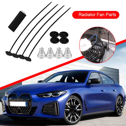Universal Electric Cooling Radiator Auto Fan Mounting Kit Zip Ties Straps Tabs Brackets Car Accessories Parts