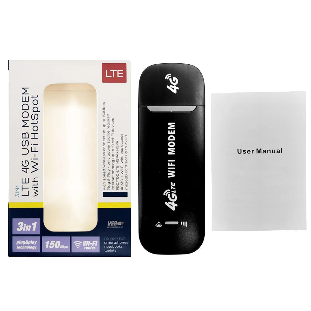 4G Wireless Router Sim Card 4G LTE Wireless USB Dongle Mobile Broadband 150Mbps Modem Stick Wireless WiFi Adapter Home Office