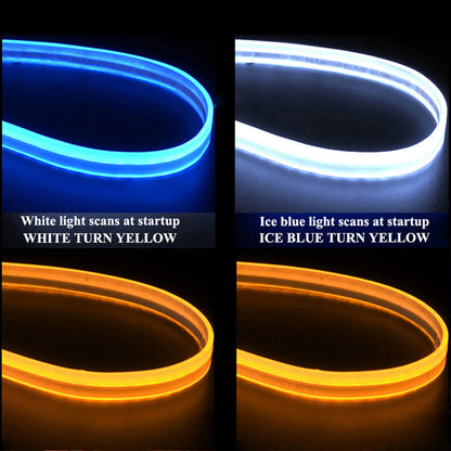 2Pcs Motorcycle Turn Signal Lamp LED Daytime Running Lights Tail Light DRL Waterproof Decoration Strip Motor Brake Flowing Light