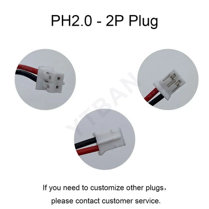 3.7V 500mAh 902030 Polymer Lithium Battery Rechargeable for Consumer electronics toys LED Lights Bluetooth Speakers ph2.0 plug