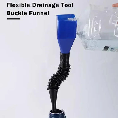 1pc.Foldable Car Motorcycle Refueling Gasoline Engine Oil Funnel Filter Transfer Tool Plastic Snap Spill-Free