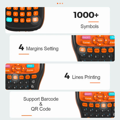 Wireless Label Printer PS100E Portable Auto Cutting Label Maker replace for Brother P-touch Label Machine DIY tze231 Label Tape