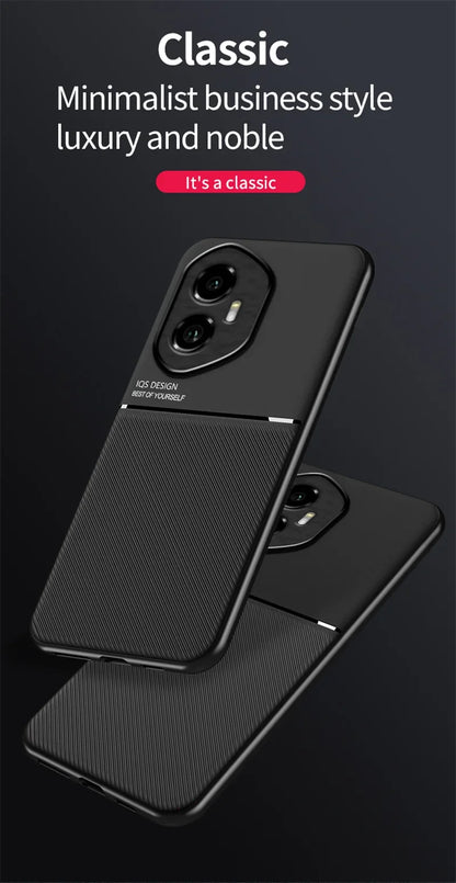 Car Magnetic Texture Phone Case For Honor 400 Pro Soft Silicone Shockproof Protective Back Cover For Huawei Honor 400 Lite