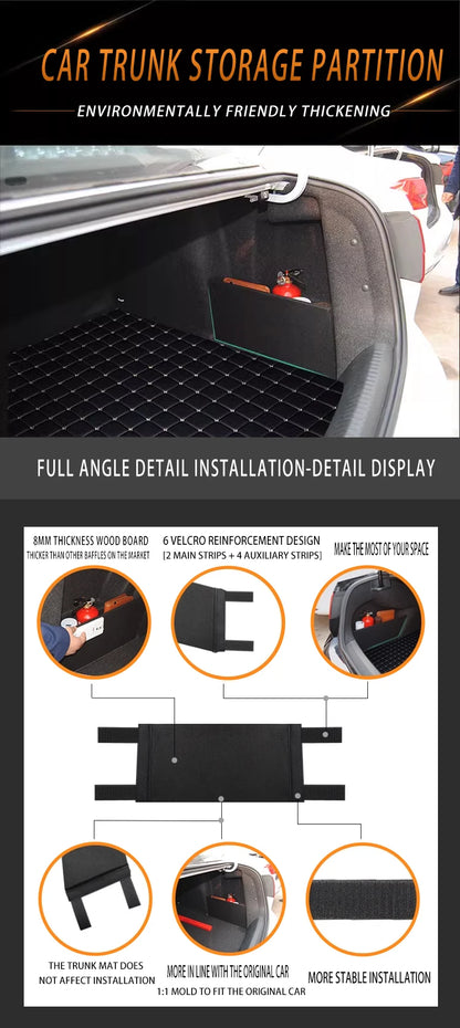 Car Accessories For Chevrolet Malibu 2013~2015 2014 Trunk Storage Partition Multifunction Storage Auto Interior Parts Organizer