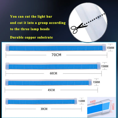 2Pcs Motorcycle Turn Signal Lamp LED Daytime Running Lights Tail Light DRL Waterproof Decoration Strip Motor Brake Flowing Light