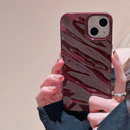Stylish Wavy Silk Pattern Phone Case For iPhone 16 15 13 14 12 11 Pro Max 17 Air Soft Silicone Shockproof Protective Back Cover