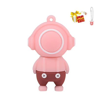 JASTER USB Flash Drive 64GB Cute Cartoon Coffee Cup Music Doll Pen Drive Owl Camera Free Keychain Creative Gift Memory Stick