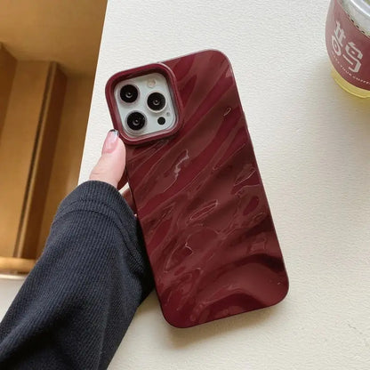 Stylish Wavy Silk Pattern Phone Case For iPhone 16 15 13 14 12 11 Pro Max 17 Air Soft Silicone Shockproof Protective Back Cover