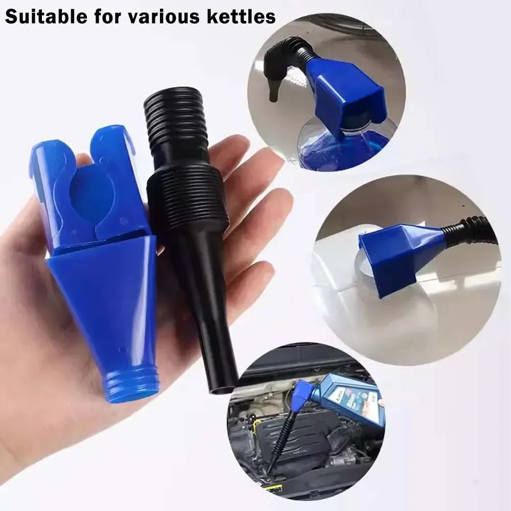 1pc.Foldable Car Motorcycle Refueling Gasoline Engine Oil Funnel Filter Transfer Tool Plastic Snap Spill-Free