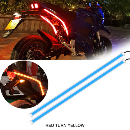 2Pcs Motorcycle Turn Signal Lamp LED Daytime Running Lights Tail Light DRL Waterproof Decoration Strip Motor Brake Flowing Light