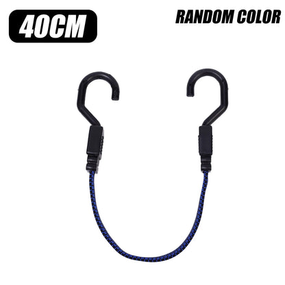 Elastic Bungees Cords with Hook Heavy Duty Luggage Bungee Strap Anti Slip Flat Elasticity Rope for Motorcycle Bicycles Movin