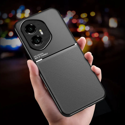 Car Magnetic Texture Phone Case For Honor 400 Pro Soft Silicone Shockproof Protective Back Cover For Huawei Honor 400 Lite