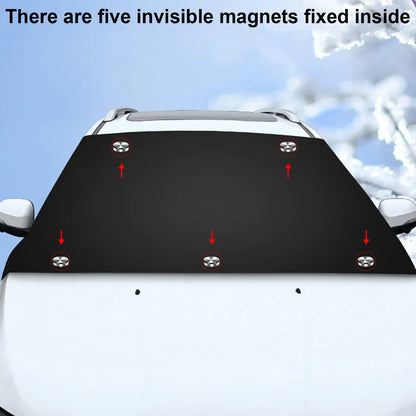 Car Snow Cover With Magnets Sunshade Cover Car Windshield Shade Waterproof Protector Cover For Winter Car Windscreen Cover