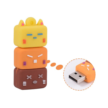 JASTER USB Flash Drive 64GB Cute Cartoon Coffee Cup Music Doll Pen Drive Owl Camera Free Keychain Creative Gift Memory Stick